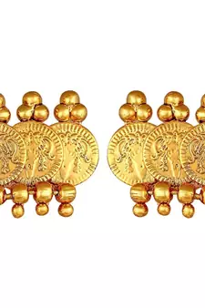 Traditional South Indian Stylish Coin Maharani Haar Necklace With Earrings For Women & Girls 