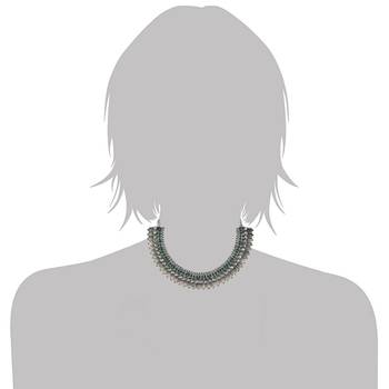 Oxidised Silver Plated Traditional South Indian Stylish Coin Necklace With Earrings For Women & Girls (MC062ZG) 3