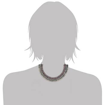 Oxidised Silver Plated Traditional South Indian Stylish Coin Necklace With Earrings For Women & Girls  3