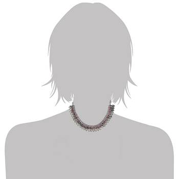 Oxidised Silver Plated Traditional South Indian Stylish Coin Necklace With Earrings For Women & Girls  3