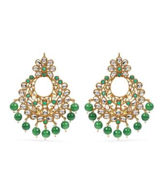Traditional Gold Plated Kundan & Beads Choker Necklace Jewellery Set for Women  4