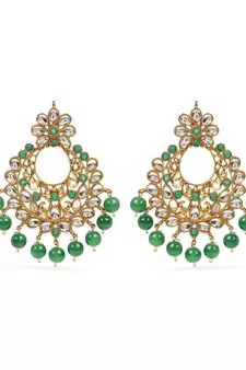 Traditional Gold Plated Kundan & Beads Choker Necklace Jewellery Set for Women 