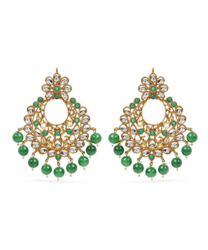 Traditional Gold Plated Kundan & Beads Choker Necklace Jewellery Set for Women 