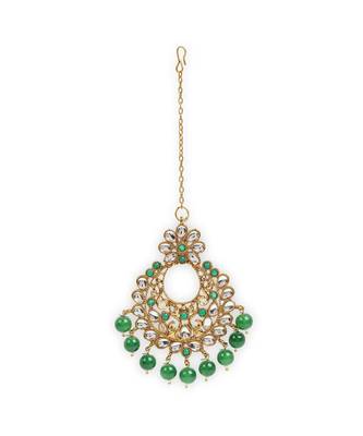 Traditional Gold Plated Kundan & Beads Choker Necklace Jewellery Set for Women  5