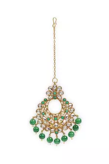 Traditional Gold Plated Kundan & Beads Choker Necklace Jewellery Set for Women 
