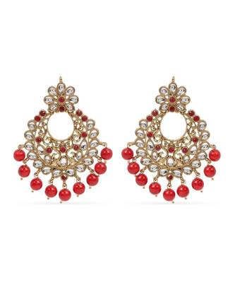 Traditional Gold Plated Kundan & Beads Choker Necklace Jewellery Set with Maang Tiika for Women  4