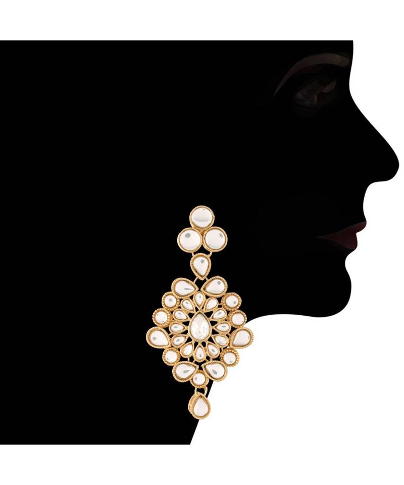 Traditional Kundan with Beads Choker Necklace Jewellery Set for WomenGirls 