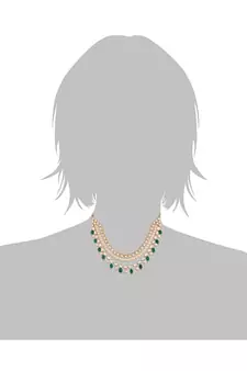 Pearl Studded & Beaded Necklace Jewellery Set For Women 