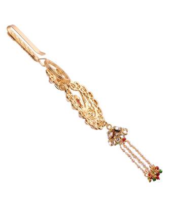 Traditional Kundan & Pearl Chabi ChallaChalla Waist Key chain For Women  3