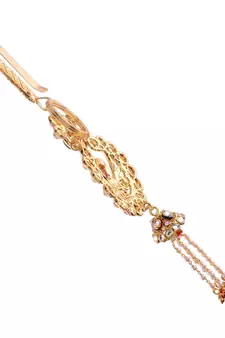 Traditional Kundan & Pearl Chabi ChallaChalla Waist Key chain For Women 