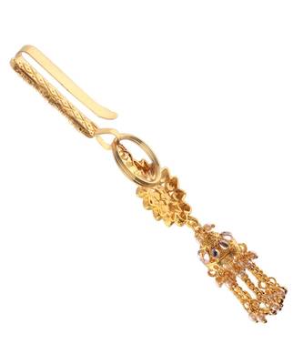 Traditional Kundan & Pearl Chabi ChallaChalla Waist Key chain For Women  3