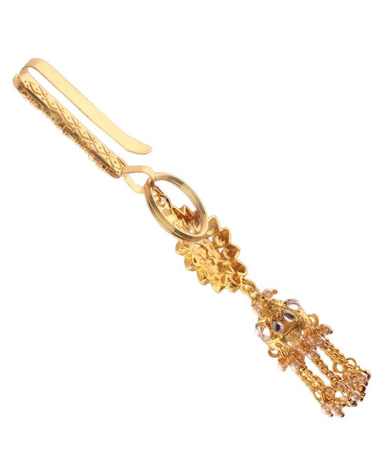 Traditional Kundan & Pearl Chabi ChallaChalla Waist Key chain For Women 