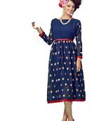 Kimisha Black embroidered georgette embroidered-kurtis