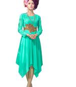 Kimisha Light-green embroidered georgette embroidered-kurtis