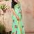 Green embroidered cotton saree with blouse