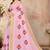 Pink embroidered cotton saree with blouse