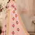 Peach embroidered cotton saree with blouse