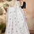 White embroidered cotton saree with blouse