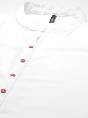 White plain art silk kurtas-and-kurtis 4