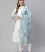 White plain art silk kurtas-and-kurtis