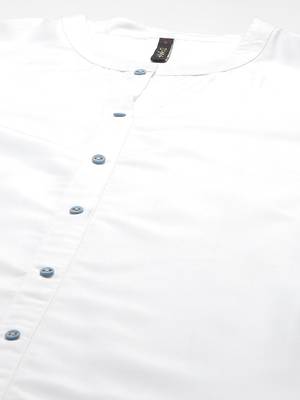White plain art silk kurtas-and-kurtis 4