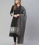 Black printed rayon kurtas-and-kurtis