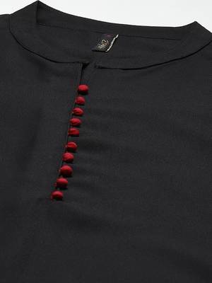 Black printed rayon kurtas-and-kurtis 4