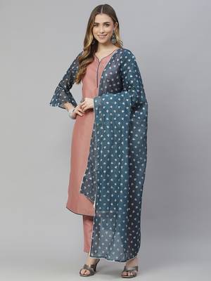 Mauve printed art silk kurtas-and-kurtis 1