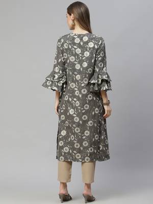 Grey printed crepe kurtas-and-kurtis 3