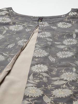 Grey printed crepe kurtas-and-kurtis 4