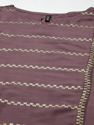 Purple printed art silk kurtas-and-kurtis 4