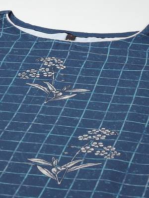 Blue printed rayon kurtas-and-kurtis 4