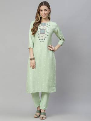 Green printed rayon kurtas-and-kurtis 1