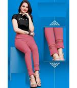 Purple  Casual wear cotton pants