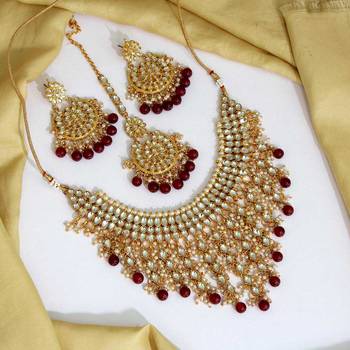 Maroon necklace-sets 1