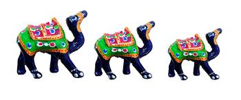BK Creation Camel //Elephant //Peacock -Showpiece- Set of 3 5