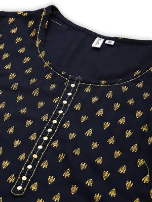Navy-blue printed rayon kurtas-and-kurtis 4