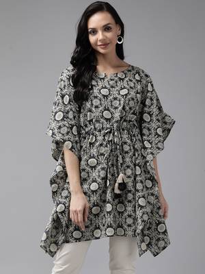 Black embroidered cotton kurtas-and-kurtis 1
