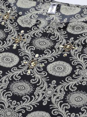 Black embroidered cotton kurtas-and-kurtis 4
