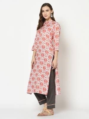 Red printed polyester kurtas-and-kurtis 2
