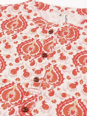 Red printed polyester kurtas-and-kurtis 4