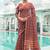 Grey woven tussar silk saree with blouse