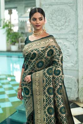 Coffee woven silk saree with blouse 2
