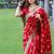 Sea green hand woven raw silk saree with blouse