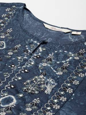 Blue zari cotton salwar 4
