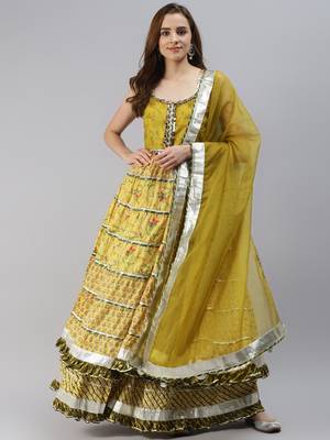 Yellow gotta patti cotton salwar 1