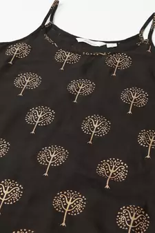 Black golden print cotton salwar