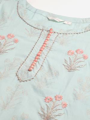Green zari cotton salwar 4