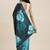 Kimisha Women's Light Blue Satin Printed Saree With Unstitched Blouse