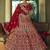 Maroon Heavy embroidery with Hand Worked Pure velvet semi stitched lehenga